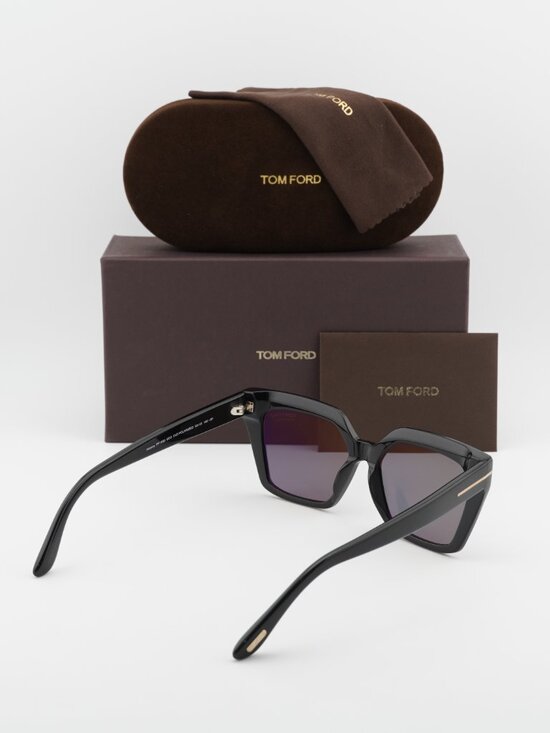 Tom Ford Winona FT1030 01D Cat Eye Sunglasses - Black / Smoke Polarized